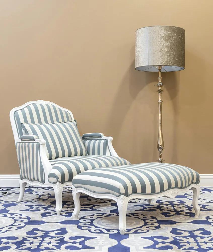 fauteuil ancien rénové bayadère